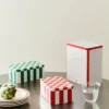 Tin Container-Small-Red and off-whi