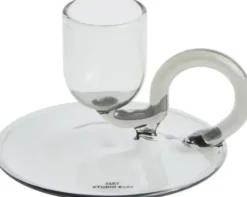 Tiny Candleholder-Curved-Grey