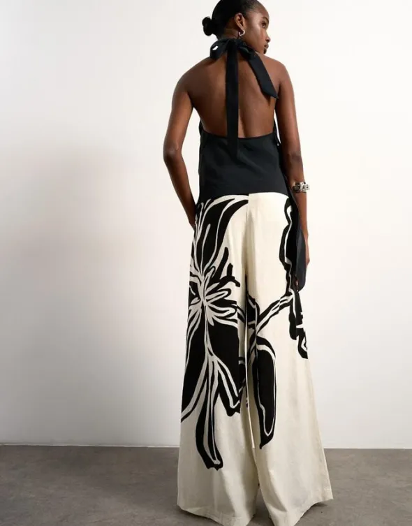 TSFIONA WIDE LEG TROUSERS WVN