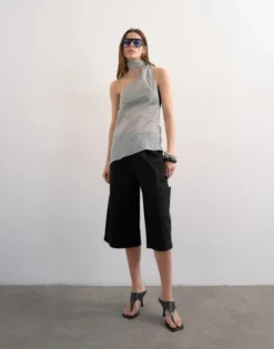 TSHANNY HALTER SCARF TOP WVN