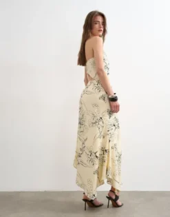 TSMANI ASYMMETRIC SLIP SKIRT WVN