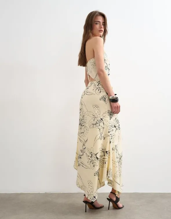 TSMANI ASYMMETRIC SLIP SKIRT WVN