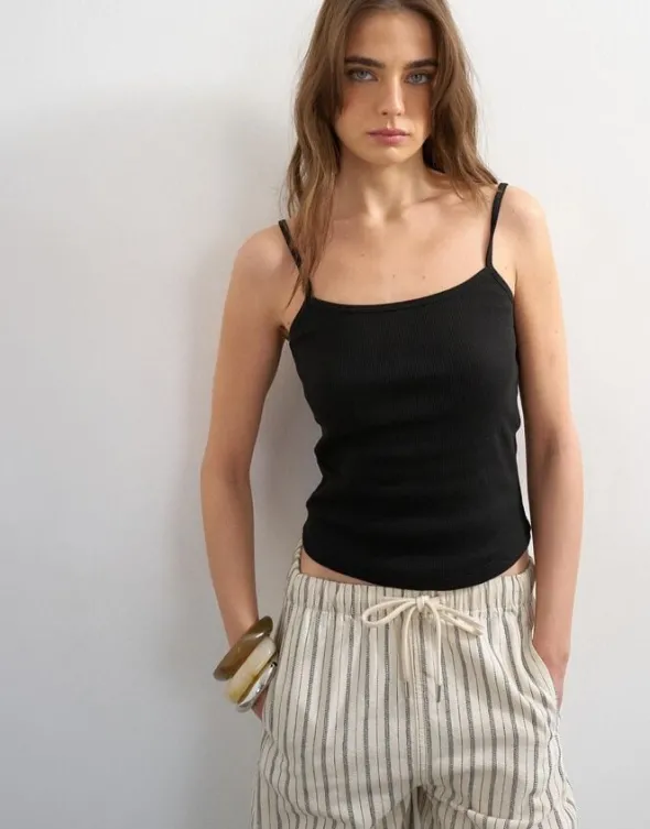 TSREBECCA RIB STRAP VEST JRS