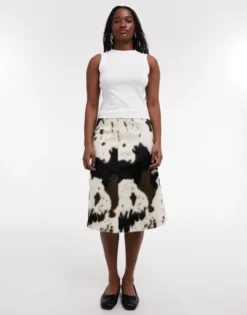 TSSOFFI A LINE MIDI SKIRT WVN