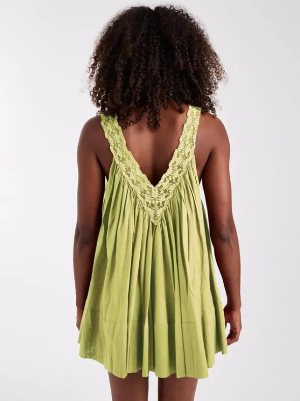 TSSOPHIE DEEP V MINI DRESS WVN