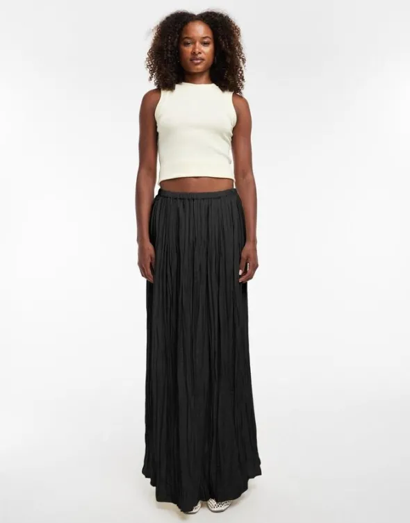 TSTHEA HR WAIST CRINKLE MAXI SKIRT