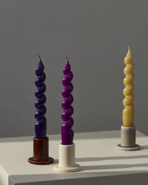 Tube Candleholder-Small-Off-white