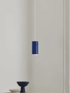 Tube Pendant, Deep Blue, Small