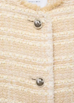 Tweed jacket with jewel buttons