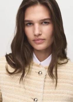 Tweed jacket with jewel buttons