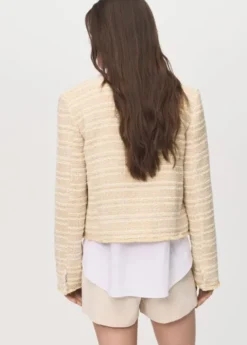 Tweed jacket with jewel buttons