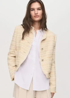 Tweed jacket with jewel buttons