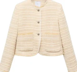 Tweed jacket with jewel buttons