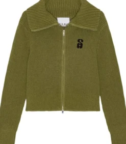 Two-Way Zip Wool Knit