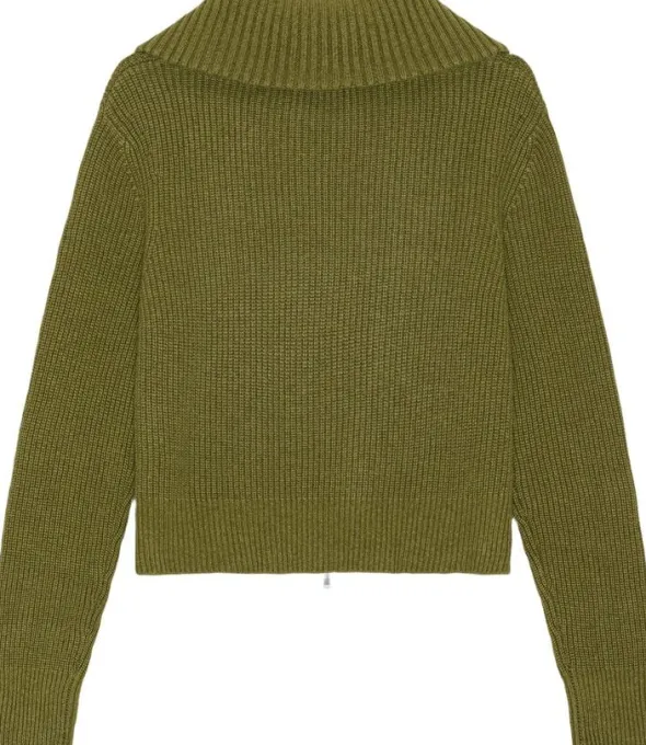 Two-Way Zip Wool Knit