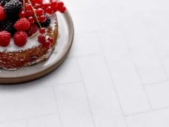 Tygservett 4-pack Tiles Damast Optisk vit