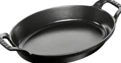 Ugnsform 28 Svart Oval Gjutjärn