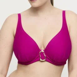 Uvita padded plunge bikini top