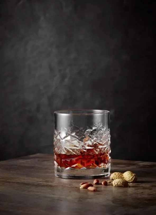 Vannglass/whiskyglass Mixology Textures 38 cl 4 stk.