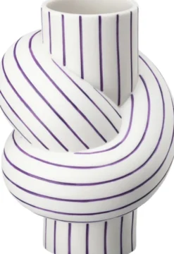 Vase 12cm, Plum, Node Stripes