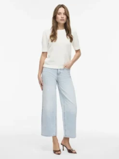 VIDALO O-NECK S/S KNIT TOP - NOOS