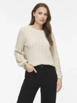 VILIGA POINTELLE L/S O-NECK TOP -NO