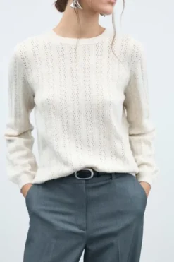 VILIGA POINTELLE L/S O-NECK TOP -NO