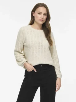 VILIGA POINTELLE L/S O-NECK TOP -NO