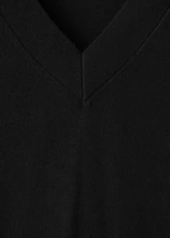V-neck knit sweater