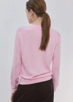 V-neck knit sweater