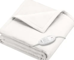 Värmetäcke i vitt 180 cm x 130 cm HD 75