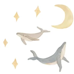 Wallsticker Hvaler og himmel