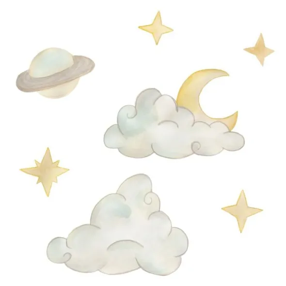 Wallsticker Saturn himmel