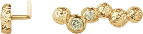 Wavy Gem Dots Earclimbers