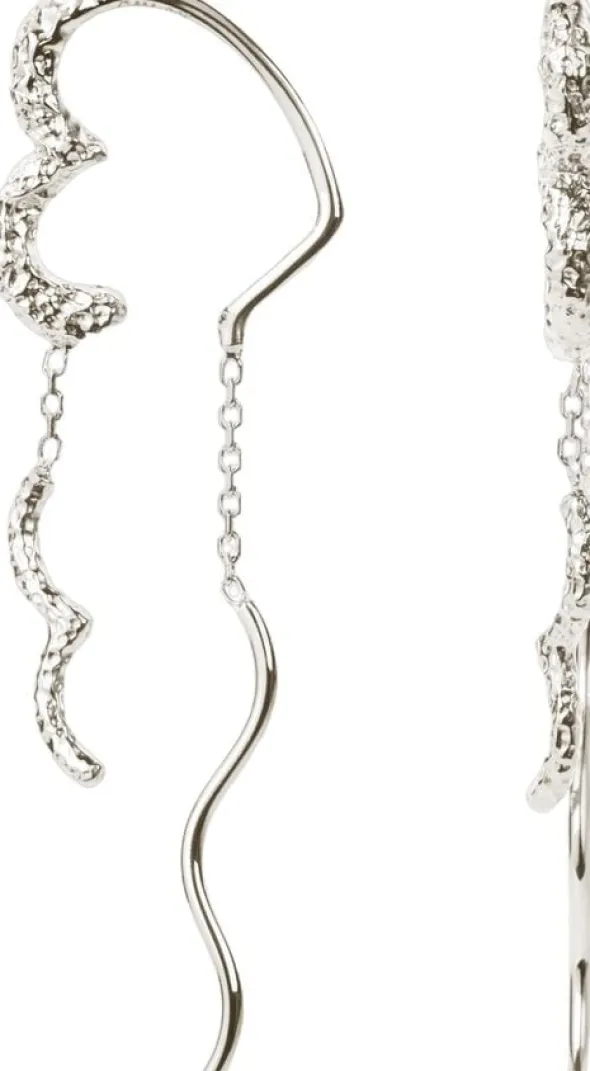 Wavy Sparkly Heart Earlines