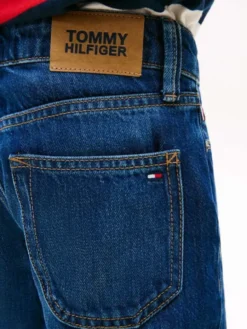 Whiskered Straight Leg Jeans