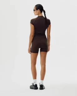 Wmns Mock Neck Stretch T-shirt