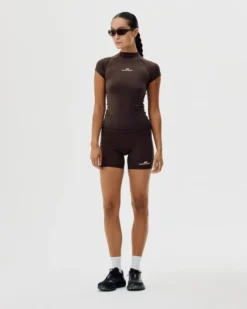 Wmns Mock Neck Stretch T-shirt