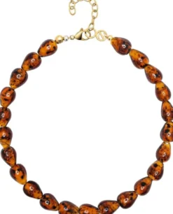 Women's Amber Beaded Necklace