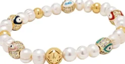 Women's Evil Eye Pearl Bracelet