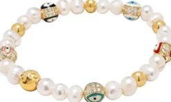 Women's Evil Eye Pearl Bracelet