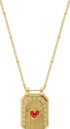 Women's Gold Heart Pendant Necklace