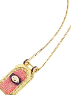 Women's Pink Evil Eye Pendant Necklace