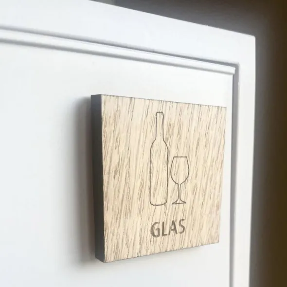Wooden Labels for Waste Sorting