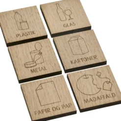Wooden Labels for Waste Sorting