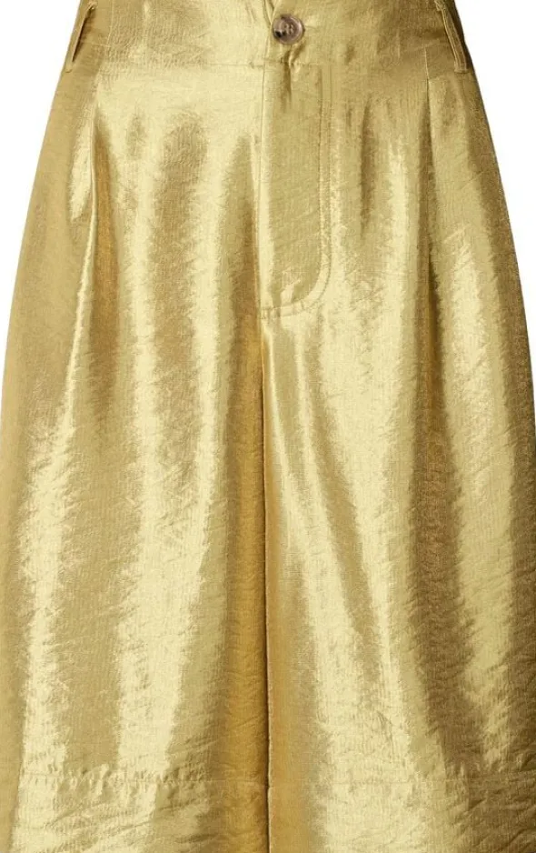 Woven gold shorts - Feliza