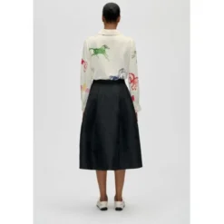 2269 Woven Jacquard, Voluminous Midi Skirt