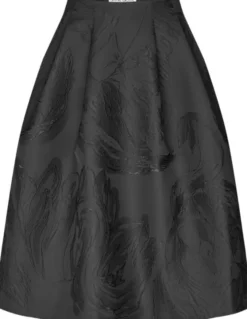 2269 Woven Jacquard, Voluminous Midi Skirt