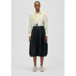 2269 Woven Jacquard, Voluminous Midi Skirt