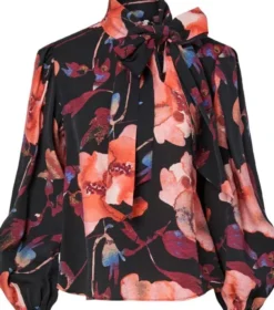 YASPILANA LS TIE NECK TOP S.